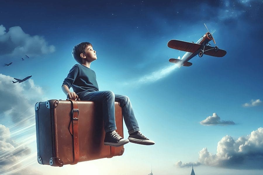 Илустрација уз текст „Летећи кофер”
