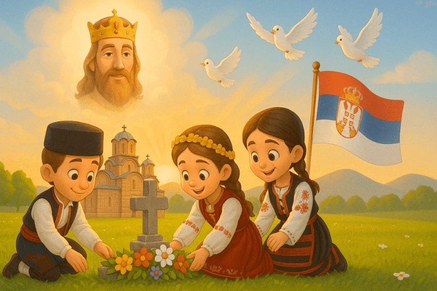 Илустрација уз текст „Видовдан, Милош Стефановић”
